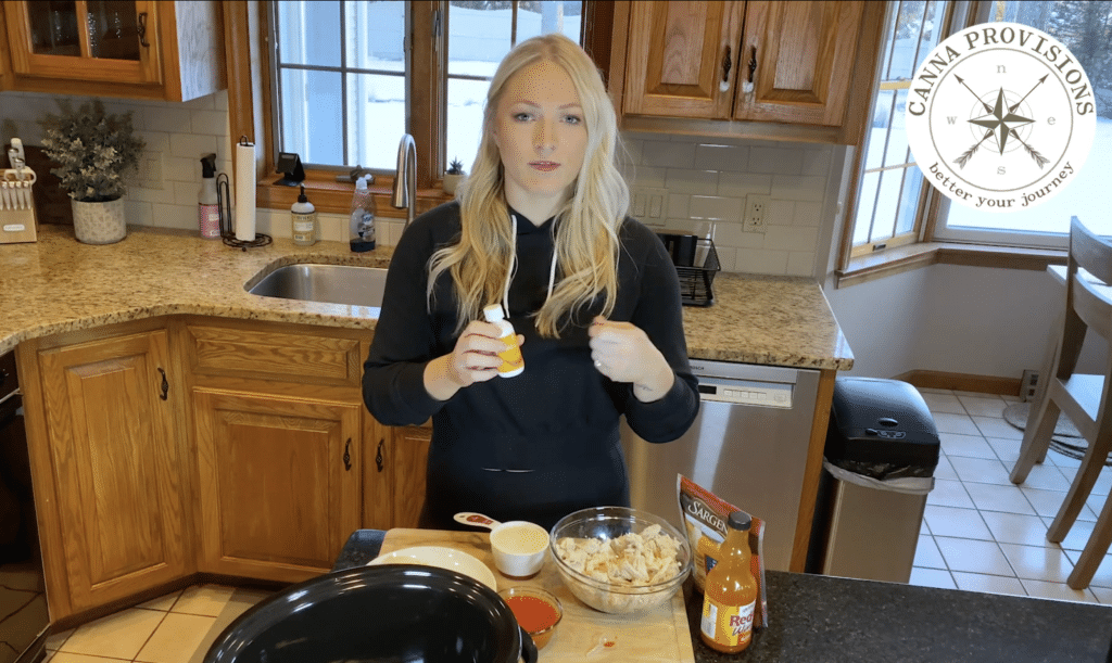 DIY Dose it Yourself pique cannabis dosed hot sauce canna provisions Super Bowl buffalo chicken dip