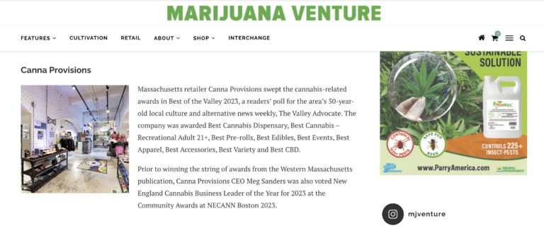 Marijuana Venture Magazine Canna Provisions