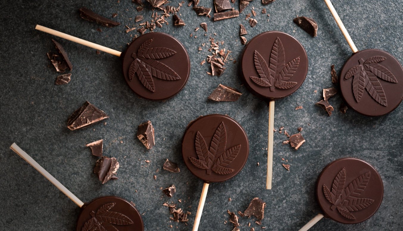 cannabis infused chocolate lollipops - 10mg THC 0mg CBD